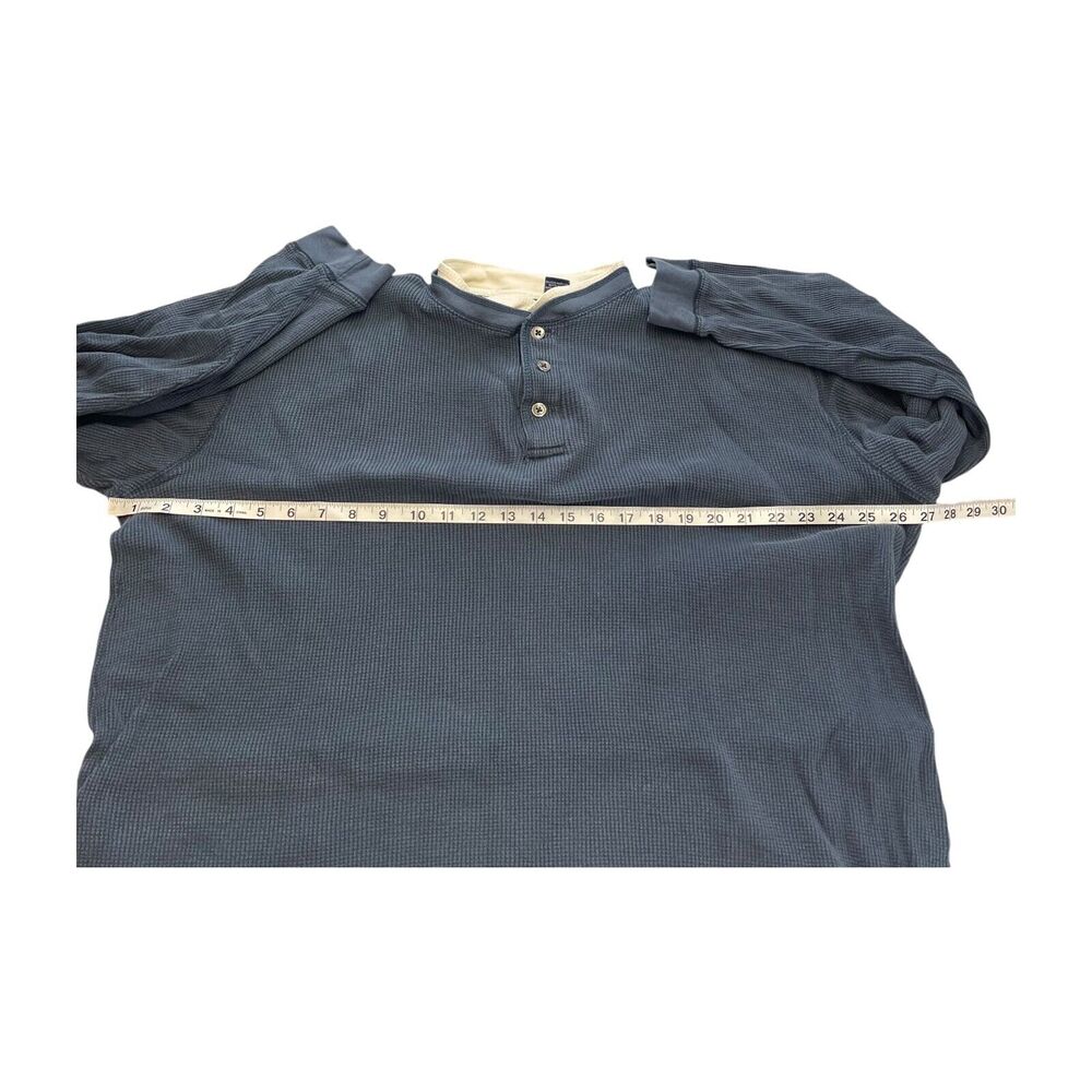 Reservoir World Wide Sweater Large Gray 100% Cotton Henley Neck Knit Long Sleeve - Picture 5 of 7